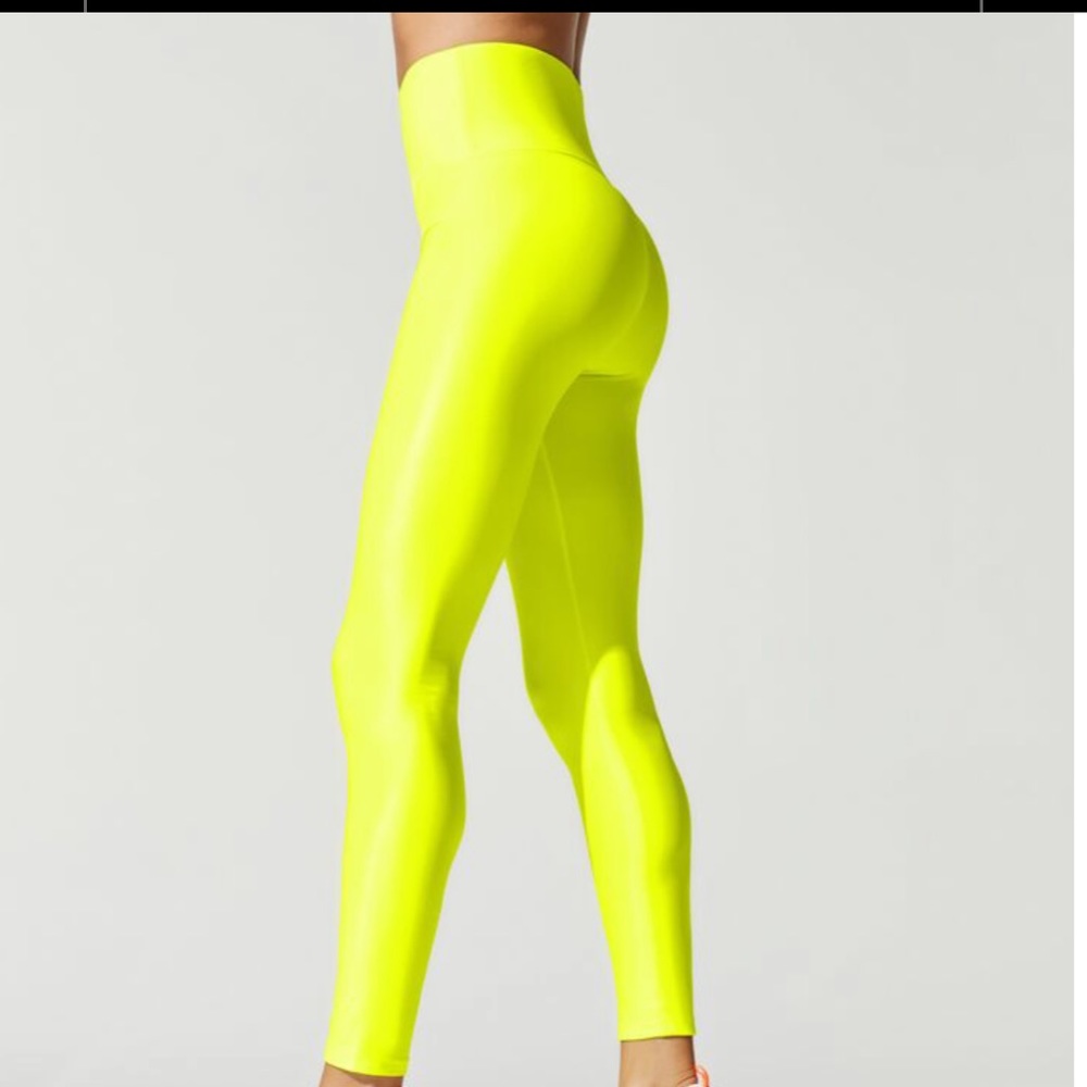 Carbon38 Neon Yellow High-Waist Leggings